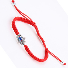 Lucky kabbalah fio vermelho hamsa, pulseira turco mau olhado, corda trançada minimalista da amizade, presente 2024 - compre barato