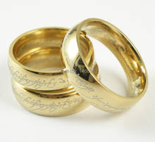 Ювелирные изделия оптом 36 шт 6 мм из нержавеющей стали LOTR The One кольцо Мужчины Женщины Мужчины HOBBIT золотые кольца подарок YR17 2024 - купить недорого