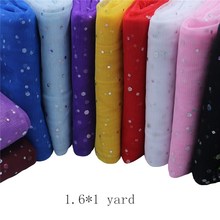 1.6*1yard Tulle Laser Sequins Fabric DIY Baby Shower TUTU Skirt Unicorn Party Decor Wedding Party Home Decoration African Fabric 2024 - buy cheap
