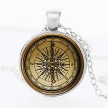 SUTEYI Vintage Compass Punk Long Necklace For Mens Glass Cabochon Steampunk Necklaces & Pendants Handmade Art Picture Jewelry 2024 - buy cheap