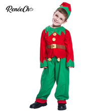 Reneecho 2018 Christmas Costume for Kids Santa Claus Uniform Boys Toddler Cosplay Children Holiday Halloween Outfit Hat Suit 2024 - buy cheap