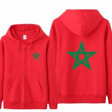 Omnitee New Fashion Morocco Flag Hoodies Tracksuit Men Casual Morocco Sweatshirt Fleece Autumn Jacket Zipper Pullover 2024 - buy cheap