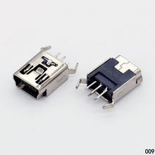 1x Mini USB Jack Port Connector for MP3 MP4 MP5 etc 180 degree DIP 2024 - buy cheap