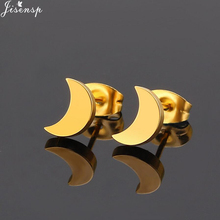 Jisensp 2019 New Crescent Moon Brincos Simples para As Mulheres Meninas Pequenas Meia Lua Studs Brinco Jóias Presentes de Aniversário 2024 - compre barato