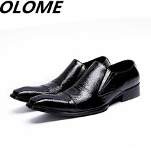 zapatilla hombre black crocodile skin genuine leather Square Toe shoes dress men business office formal flats italian oxford 2024 - buy cheap