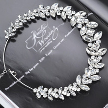 luxury fashion jewelry chain Brida Tiara Rhinestone Crystal Hair Crown Vintage Wedding Head Jewelry Wedding Accessories jewelry 2024 - buy cheap