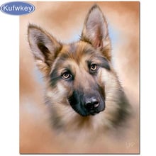 5D DIY Diamond Painting Shepherd dog Full Square/round Diamond Embroidery Home Kitchen Decoration Mosaic Picture Of Rhinestones 2024 - buy cheap