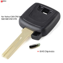 Смарт-транспондер Keyecu, ключ зажигания с чипом ID48 для Volvo S80 S60 V70 XC70 XC90 2004-2011 2024 - купить недорого