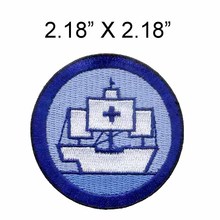 The sailing 2.18"wide embroidery patch  for colorful/small dots/travel 2024 - buy cheap