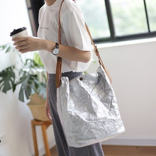 Сумка на плечо из крафт-бумаги женская, Винтажная сумочка-тоут в стиле ретро, дизайнерский саквояж кросс-боди, чемоданчик 2024 - купить недорого