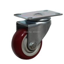 3inch caster PU wheel bearing caster universal mute Industrial small carts medical bed wheel Trailer wheel with brake 2024 - buy cheap