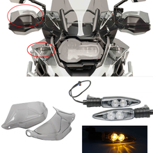 Par de protectores de mano con luz LED intermitente para BMW R1200GS, ADV, F800GS, Adventure, S1000XR, parabrisas de humo 2024 - compra barato