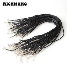 NEW  20pieces 3mm Black Braided Leather Cord Necklace Rope Including Lobster Clasp DIY Jewelry Accessories Free Shipping 2024 - buy cheap