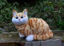 large about 21x24CM simulation yellow cat model, polyethylene&furs handicraft Figurines home decoration toy gift a2761 2024 - buy cheap