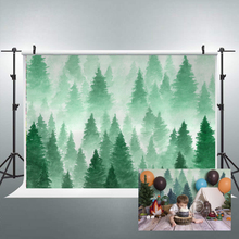 BEIPOTO Christmas Backdrops Photography watercolor forest Pine Tree Photo Background baby kids summer Studio Prop party decor 2024 - buy cheap