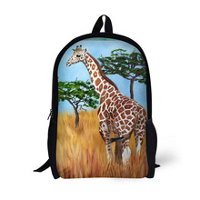 Mochila con estampado de jirafa para niños, mochilas escolares para adolescentes, mochila para portátil 2024 - compra barato