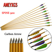 Flechas de carbono, flechas de carbono mistas sp 900, para arco composto/recurvo, caça, competição, arquearia, acessórios 2024 - compre barato