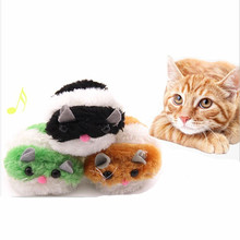 1pcs Funny cat toy shaking chubby mouse realistic cute mouse cat love plush small mouse toy pet cat interactive toy random color 2024 - buy cheap