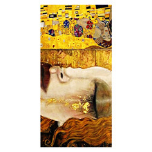 Cuadro de Gustav Klimt de fibra de bambú suave impreso para adultos, paño de secado deportivo y toallas de baño, tamaño 35cm x 70cm 2024 - compra barato