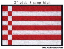 Bremen, Germany Flag 3" wide embroidery patch  for 3d/wonder patch/red stripes 2024 - buy cheap