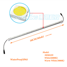 Aluminium U Profile 0.5m LED luces Strip ip65 waterproof 5050 smd 36leds 12V led luces bar light  jewelry showcase lighting 2024 - buy cheap