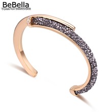 Женский Браслет-манжета BeBella, браслет с кристаллами Swarovski, ювелирное изделие для невесты 2024 - купить недорого