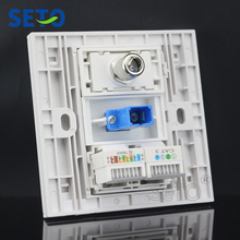 SeTo 86 tipo RJ45 Cat5e, red Lan + TV + SC + RJ11 Cat3, toma de placa de pared de teléfono, Keystone, placa frontal 2024 - compra barato