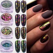 2020 Hot Sell 1 Box Chameleon Nail Sequins Glitter Holographic Powder Dust Dazzling Nails Nail Art Glitter Decorations 2024 - buy cheap