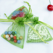 Bolsas de Organza de Darwalbe, Color oliva, 5x7cm, pequeñas bolsas de regalo de boda, 100 unids/lote, bolsas de joyería 2024 - compra barato