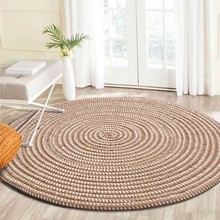 Knit Round Carpets For Living Room Computer Chair Area Rug Children Play Tent Floor Mat Cloakroom Rugs And Carpets Dropshiping 2024 - buy cheap