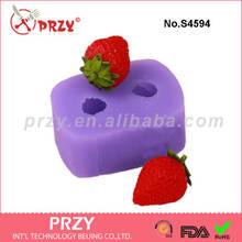 Strawberry Mold Soap Mold Silicone Fruit Soap Mold Moulds Aroma Stone Rubber PRZY For Soap 2 Hole Strawberry Silicone 001 2024 - buy cheap