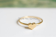 Min 1pc heart midi knuckle rings gold/rose-gold heart shape ring tiny knuckle ring JZ222 2024 - buy cheap