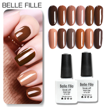Belle Fille УФ-гель для ногтей карамельный цвет гель полуперманентный лак для ногтей Soak Off UV лак для ногтей Гель-лак 2024 - купить недорого