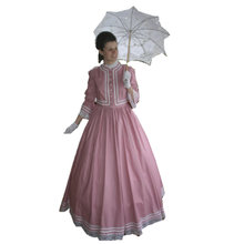 HIstory!Customer-made Pink Victorian dress 1860s Civil war Dress Scarlett  Theater Costume Halloween Renaissance Dress V-460 2024 - buy cheap