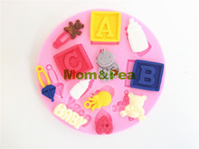 Mom&Pea 0387 Free Shipping ABC Silicone Soap Mold Cake Decoration Fondant Cake 3D Mold Food Grade Silicone Mould 2024 - buy cheap