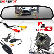 Koorinwoo 2.4G Car Monitor for Rear View Camera Truck Reverse System Colorful Backup Camera With Screen Display 2 Video Input 2024 - buy cheap