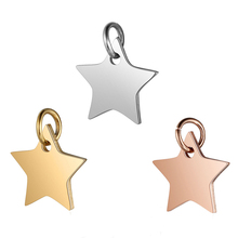 5pcs/lot Stainless Steel Star Charms Pendants with Open Jump Rings for DIY Necklace Jewelry Making Findings Crafts Accessories 2024 - buy cheap