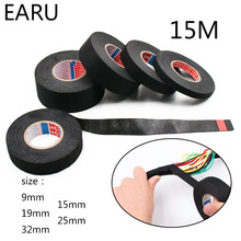 1pc Heat-resistant Adhesive Cloth Fabric Tape For Car Auto Cable Harness Wiring Loom Protection Width 9/15/19/25/32MM Length 15M 2024 - buy cheap