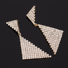 YFJEWE Hot Sale Triangle Double Rhinestone Bling Stud  Earring For Women Elegant  Earring Wholesale Earring For Girl  #E065 2024 - buy cheap