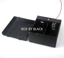 10pcs/lot wholesale 2 Slots D Size 3V Battery Case Storage Box Holder with Cover Switch and 2 Lead Wires 2024 - buy cheap