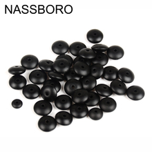 Black Flat Round Natural Stone Beads Charm Loose Spacers Beads for Jewelry Making Needlework Diy /Handmade Materials 2024 - buy cheap