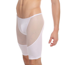 Calça capri masculina transparente, calça capri transparente e respirável, calça de salão, calça de praia tamanho m g xl, imperdível 2024 - compre barato