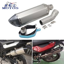 Sclmotos-Funda de tubo de escape central para motocicleta, silenciador de enlace medio con DB Killer, silenciador de para BMW, para BWM F650GS/F700GS/F800GS 2024 - compra barato