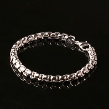 Fashion Classic 925 Silver 6MM Chain Clasp Bracelet Fits Charm Bracelets for Women Wedding Jewelry 2024 - buy cheap
