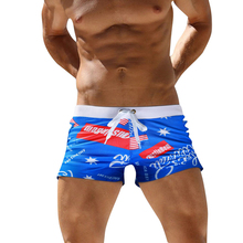 summer new pocket flag men swim trunk boxer shorts swimsuits sunga men swimwear beach shorts board swim briefs bathing suits 2024 - buy cheap