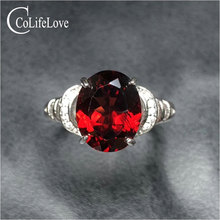 CoLife Jewelry Wine Red Garnet Ring for Woman 9mm*11mm Natural VVS Garnet 925 Silver Ring Fashion Sterling Silver Garnet Jewelry 2024 - buy cheap