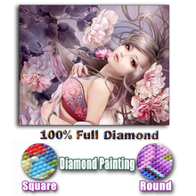 Full Square/Round Drill 5D DIY Diamond Painting "Flower Fairy" 3D Embroidery Cross Stitch 5D Decor Gift 2024 - buy cheap