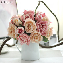 9 Heads Wedding decorative flower Artificial flowers for decoration Rose Silk Peony Flower Bouquet Room Bridal Bouquet 2024 - buy cheap