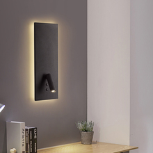 BEIAIDI-Lámpara LED de pared para cabecera, luz de hierro nórdico con interruptor, para pasillo y Hotel, con punto de lectura giratorio, novedad 2024 - compra barato