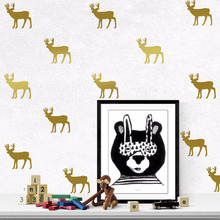 9 pçs/set estilo nórdico animal elk adesivo de parede crianças quarto do bebê decalque da parede vinil natal decoração para casa papel de parede veados arte mural 2024 - compre barato